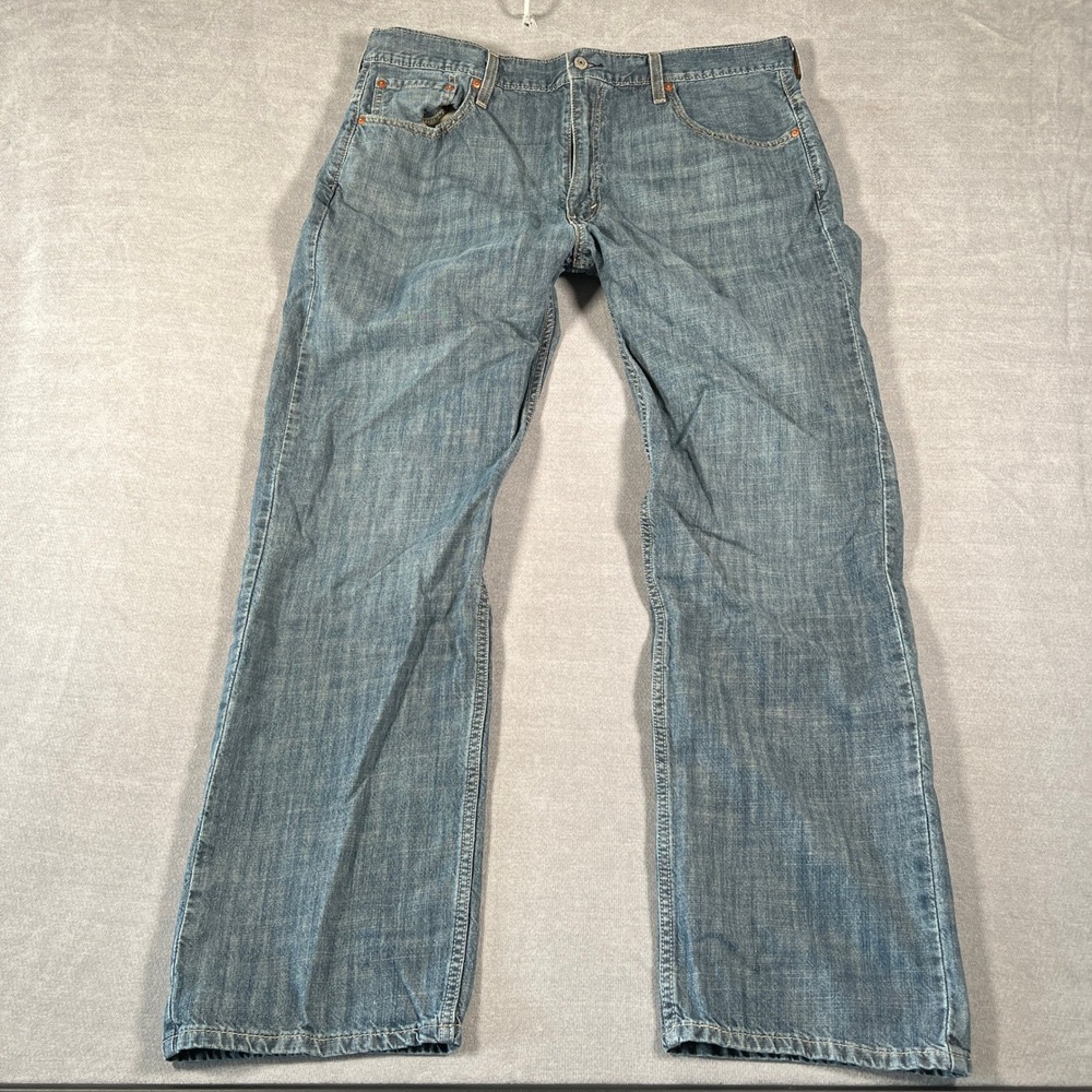 Levis 569 Loose Straight Mid Rise Denim Jeans Mens 38x34 Blue Cotton